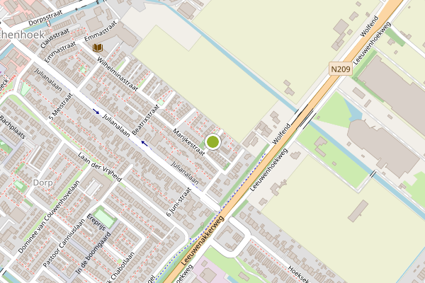 Ambulance-melding op Margrietstraat, Bergschenhoek op 26 mei, kaart-overzicht