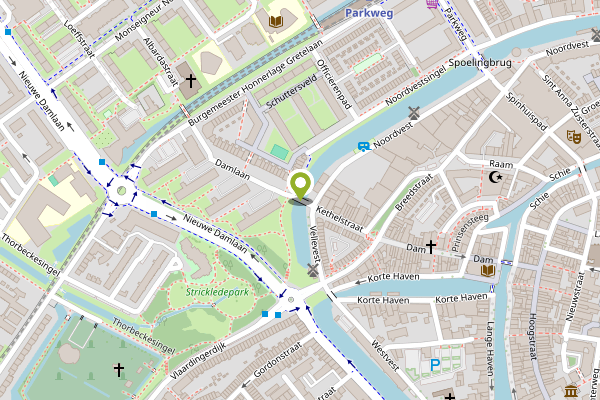 Ambulance-melding op Damlaan, Schiedam op 27 april, kaart-overzicht