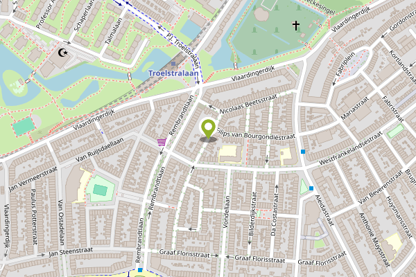 Ambulance-melding op J A Alberdingk Thijmstraat, Schiedam op 27 april, kaart-overzicht