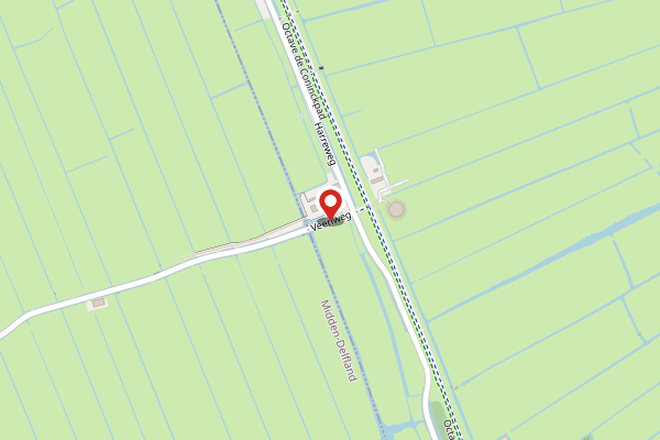 Brandweer-melding op Veenweg, Schiedam op 27 april, kaart-overzicht