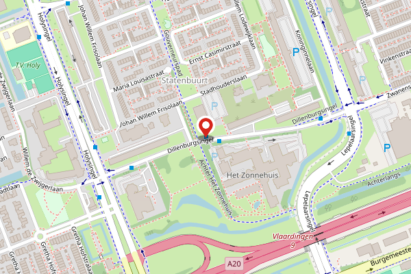 Brandweer-melding op Dillenburgsingel, Vlaardingen op 27 april, kaart-overzicht
