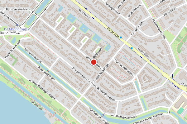 Brandweer-melding op Borchsatelaan, Rotterdam op 28 mei, kaart-overzicht