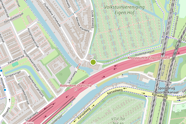 Ambulance-melding op Oudedijkse Schiekade, Rotterdam op 28 mei, kaart-overzicht