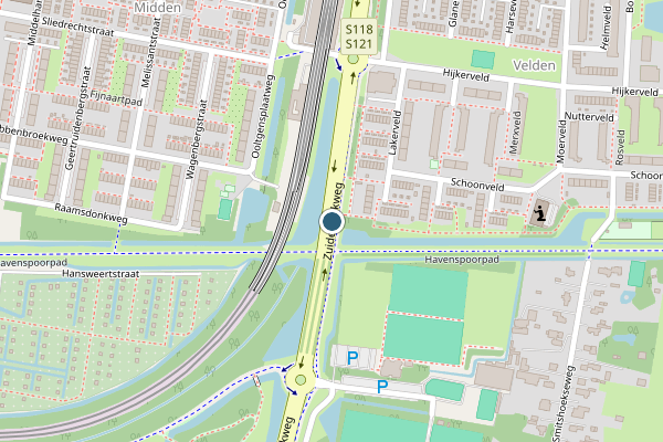 Politie-melding op Zuiderparkweg, Rotterdam op 28 mei, kaart-overzicht