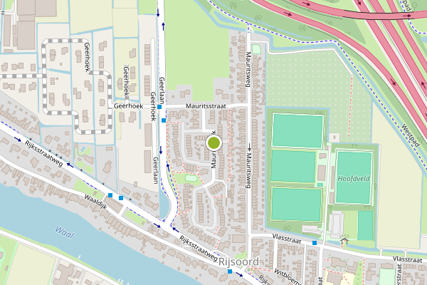 Ambulance-melding op Mauritshoek, Ridderkerk op 28 mei, kaart-overzicht