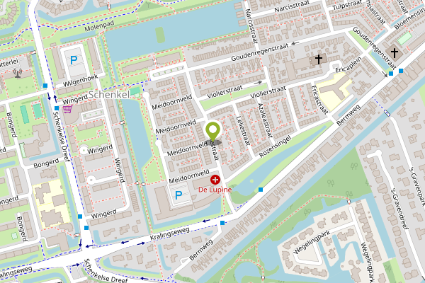 Ambulance-melding op Lupinestraat, Capelle aan den IJssel op 27 april, kaart-overzicht
