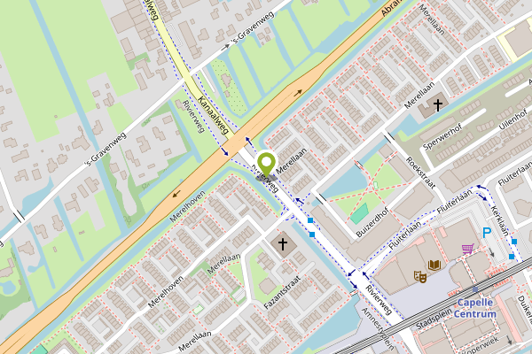 Ambulance-melding op Rivierweg, Capelle aan den IJssel op 27 april, kaart-overzicht