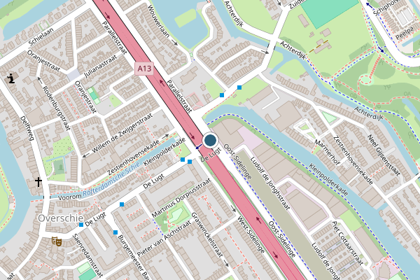 Politie-melding op Parallelstraat, Rotterdam op 28 mei, kaart-overzicht