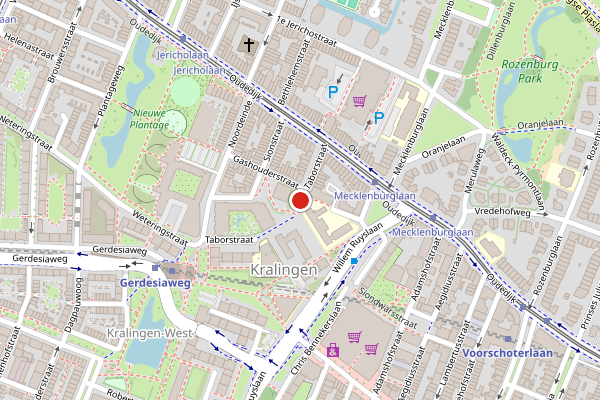 Brandweer-melding op Taborstraat, Rotterdam op 28 mei, kaart-overzicht