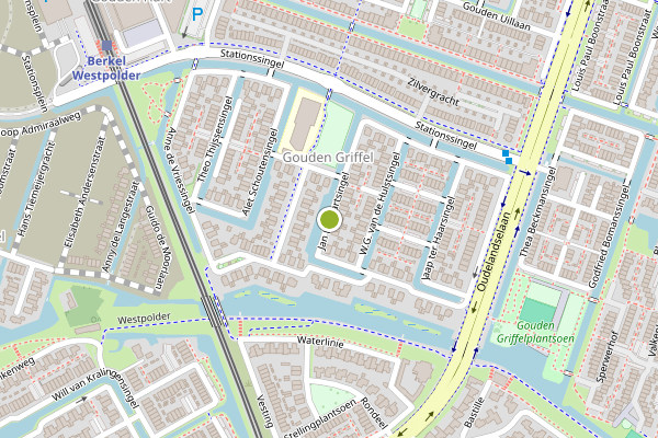 Ambulance-melding op Jan Ligthartsingel, Berkel en Rodenrijs op 28 mei, kaart-overzicht