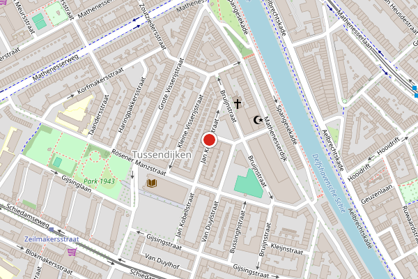 Brandweer-melding op Jan Kobellstraat, Rotterdam op 28 mei, kaart-overzicht