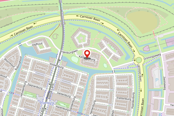 Brandweer-melding op Kamelenburg, Barendrecht op 26 april, kaart-overzicht