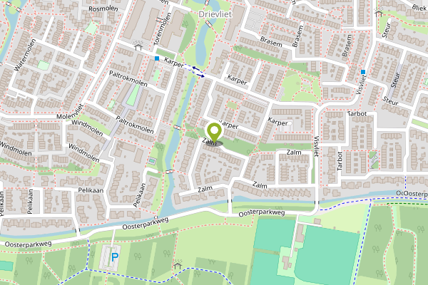Ambulance-melding op Zalm, Ridderkerk op 26 april, kaart-overzicht