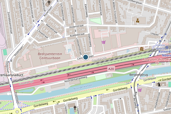 Politie-melding op Ceintuurbaan, Rotterdam op 29 mei, kaart-overzicht