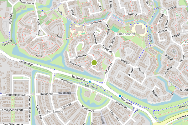 Ambulance-melding op Schoener, Barendrecht op 29 mei, kaart-overzicht