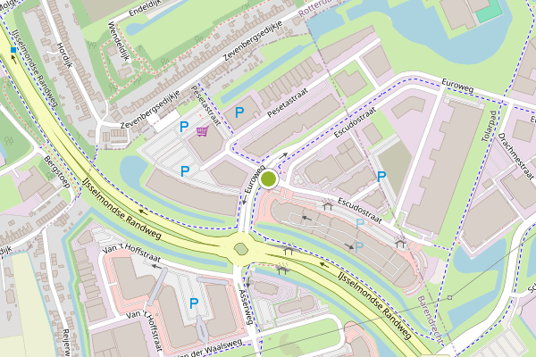Ambulance-melding op Escudostraat, Barendrecht op 29 mei, kaart-overzicht