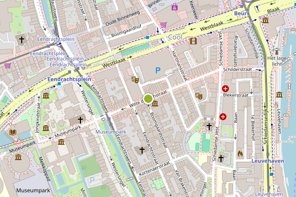 Ambulance-melding op Witte de Withstraat, Rotterdam op 29 mei, kaart-overzicht