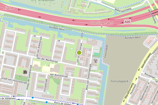 Ambulance-melding op van Viandenstraat, Vlaardingen op 29 mei, kaart-overzicht