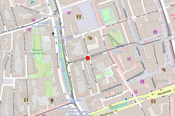 Brandweer-melding op Van Oldenbarneveltstraat, Rotterdam op 29 mei, kaart-overzicht
