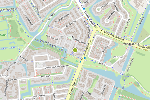 Ambulance-melding op Abrikozengaarde, Schiedam op 29 mei, kaart-overzicht