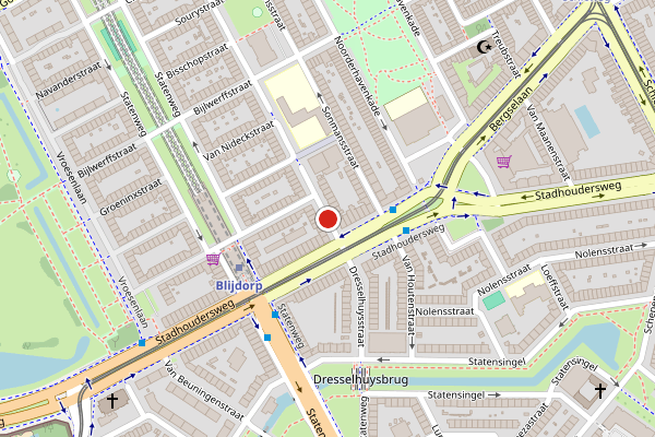 Brandweer-melding op Nobelstraat, Rotterdam op 29 mei, kaart-overzicht