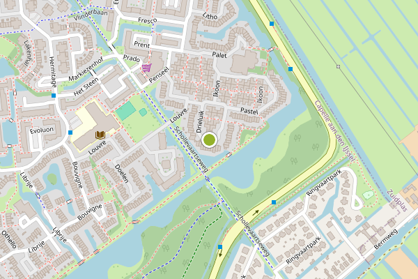 Ambulance-melding op Drieluik, Capelle aan den IJssel op 29 mei, kaart-overzicht