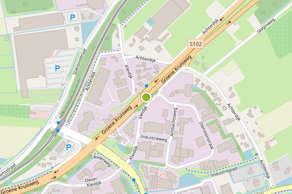 Ambulance-melding op Groene Kruisweg, Rhoon op 30 mei, kaart-overzicht