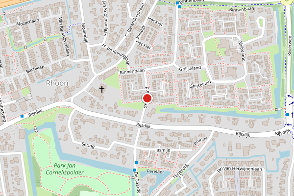 Brandweer-melding op Ghijseland, Rhoon op 30 mei, kaart-overzicht