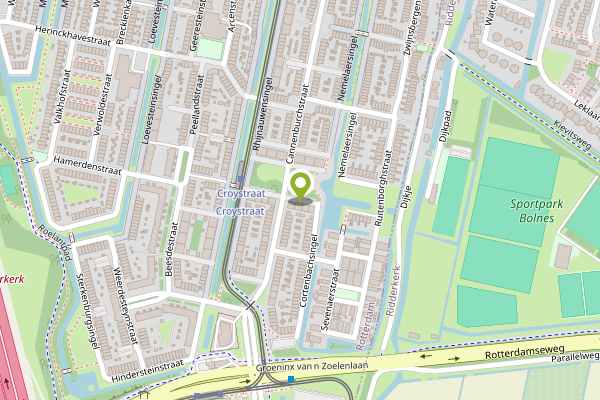 Ambulance-melding op Hunenborgplantsoen, Rotterdam op 28 april, kaart-overzicht