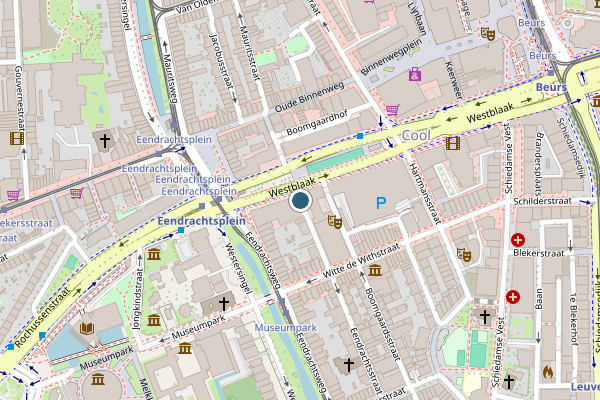 Politie-melding op Eendrachtsstraat, Rotterdam op 28 april, kaart-overzicht