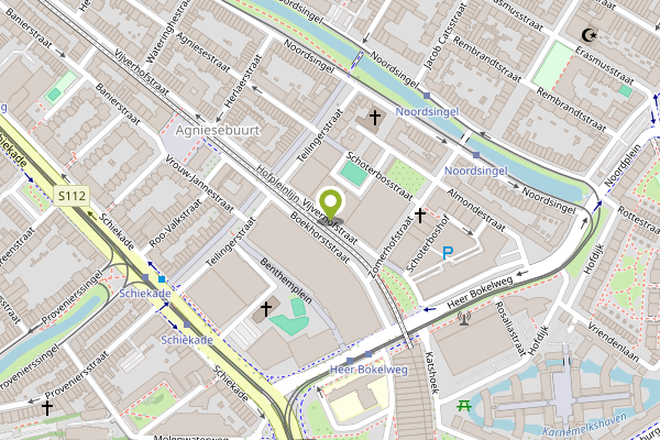 Ambulance-melding op Vijverhofstraat, Rotterdam op 28 april, kaart-overzicht