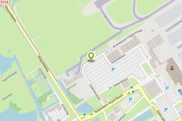 Ambulance-melding op Arlandabaan Platformzijde, Rotterdam op 28 april, kaart-overzicht