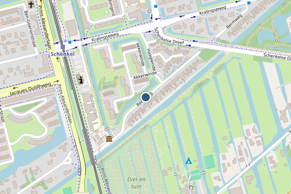 Politie-melding op Bermweg, Rotterdam op 30 mei, kaart-overzicht