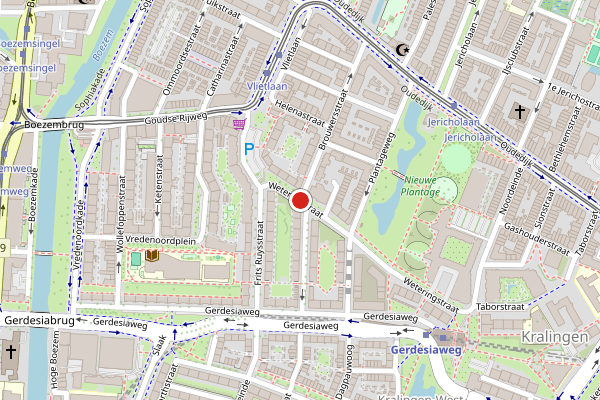 Brandweer-melding op Weteringstraat, Rotterdam op 30 mei, kaart-overzicht