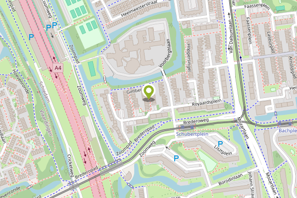 Ambulance-melding op Frenkelpad, Schiedam op 27 april, kaart-overzicht