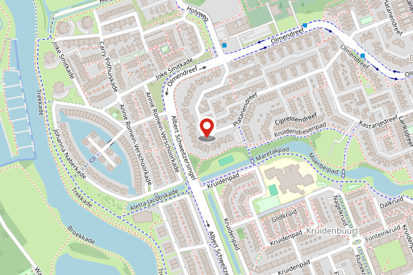 Brandweer-melding op Platanendreef, Vlaardingen op 28 april, kaart-overzicht