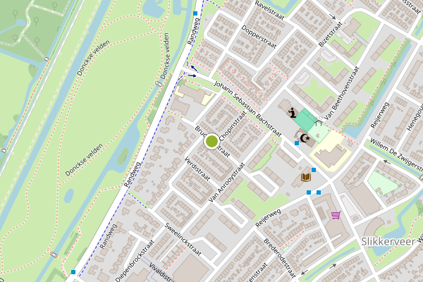 Ambulance-melding op Brucknerstraat, Ridderkerk op 30 mei, kaart-overzicht
