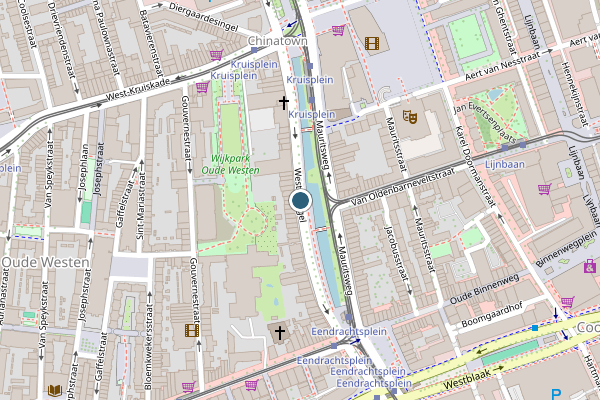 Politie-melding op Westersingel, Rotterdam op 30 mei, kaart-overzicht