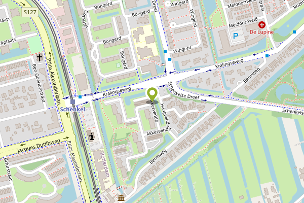Ambulance-melding op Akkerwinde, Capelle aan den IJssel op 28 april, kaart-overzicht