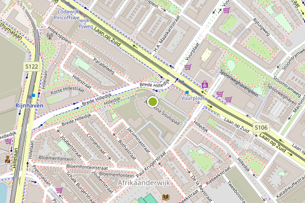 Ambulance-melding op Albertina Sisulupad, Rotterdam op 31 mei, kaart-overzicht