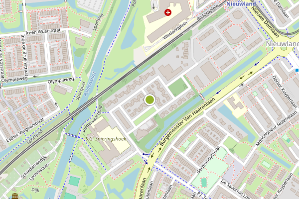 Ambulance-melding op Van der Palmlaan, Schiedam op 31 mei, kaart-overzicht
