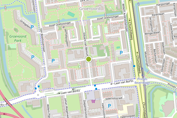 Ambulance-melding op Toon Verheystraat, Schiedam op 31 mei, kaart-overzicht
