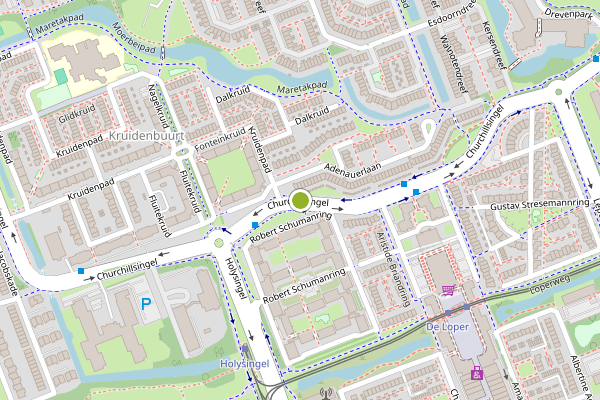 Ambulance-melding op Churchillsingel, Vlaardingen op 31 mei, kaart-overzicht