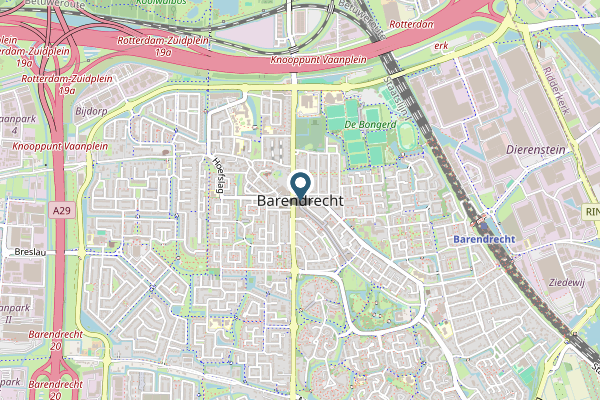 Politie-melding op Barendrecht op 28 april, kaart-overzicht