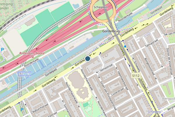 Politie-melding op Gordelweg, Rotterdam op 31 mei, kaart-overzicht