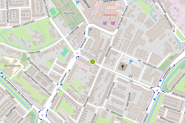 Ambulance-melding op Burgemeester De Gaaij Fortmanstraat, Ridderkerk op 1 juni, kaart-overzicht