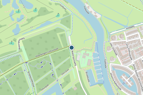 Politie-melding op Watersportweg, Vlaardingen op 1 juni, kaart-overzicht
