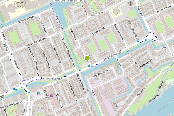 Ambulance-melding op Meeuwensingel, Capelle aan den IJssel op 1 juni, kaart-overzicht