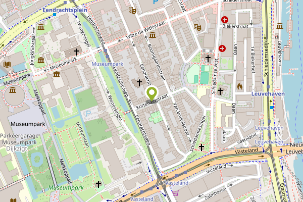 Ambulance-melding op Kortenaerstraat, Rotterdam op 28 april, kaart-overzicht