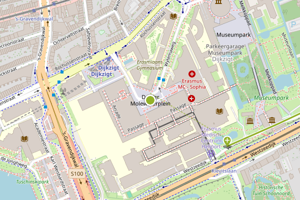 Ambulance-melding op Dr. Molewaterplein, Rotterdam op 1 juni, kaart-overzicht